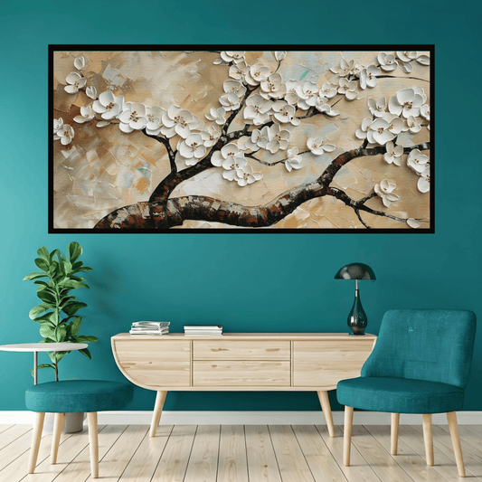 Tree with White Flower: Wall Paintings by Creative Decor