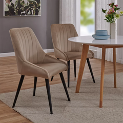 Doe Buck Velvet Nico Accent Chair/dining chair/café chair for Living Room, dining room ,restaurant Armchair with Gold Legs.