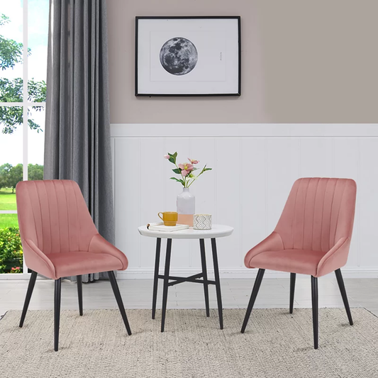 Doe Buck Velvet Nico Accent Chair/dining chair/café chair for Living Room, dining room ,resturant Armchair with Gold Legs.