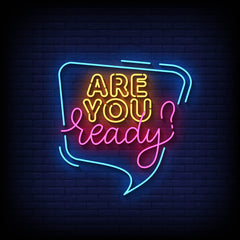 Neon Light "Are You Ready" - Stylish LED Sign for Home, Wall, or Party Decor