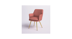 Doe Buck Velvet Tonas Accent Chair/dining chair/café chair for Living Room, dining room ,restaurant Armchair with Gold Legs.
