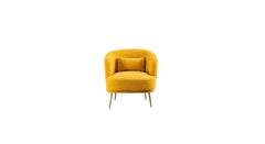 Doe Buck Velvet Cititum Accent Chair/Lounge Chair for Living Room, Bedroom, Armchair Sofa Chair with natural finish golden legs