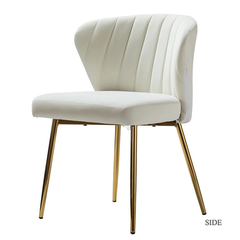 Doe Buck Velvet Chimene Accent Chair/dining chair/café chair for Living Room, dining room ,restaurant Armchair with Gold Legs.