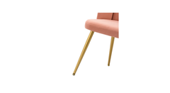 Doe Buck Velvet marsillio Accent Chair/dining chair/café chair/side chair for Living Room, dining room ,resturant Armchair with Gold Legs.