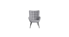 Doe Buck Velvet Lapis Accent Chair/Lounge Chair for Living Room, Bedroom, Armchair Sofa Chair with black Legs.