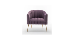 Doe Buck Velvet Jella Accent Chair/Lounge Chair for Living Room, Bedroom, Armchair Sofa Chair with Gold Legs.