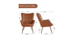 Doe Buck Velvet Lapis Accent Chair/Lounge Chair for Living Room, Bedroom, Armchair Sofa Chair withrose Gold Legs.