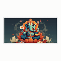 Ganesh Ji Sitting on Lotus Flower Idol - Divine Home Decor & Gift