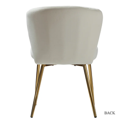 Doe Buck Velvet Chimene Accent Chair/dining chair/café chair for Living Room, dining room ,restaurant Armchair with Gold Legs.