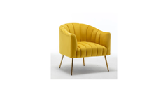 Doe Buck Velvet Jella Accent Chair/Lounge Chair for Living Room, Bedroom, Armchair Sofa Chair with Gold Legs.
