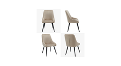 Doe Buck Velvet Nico Accent Chair/dining chair/café chair for Living Room, dining room ,restaurant Armchair with Gold Legs.