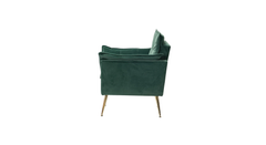 Doe Buck Velvet fyn Accent Chair/Lounge Chair for Living Room, Bedroom, Armchair Sofa Chair with Gold Legs.