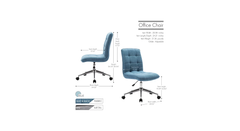 Doe Buck Velvet Jollo task chair /study chair /office chair for study Room, office , swivel Armchair with chrome base