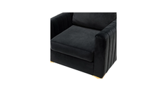 Doe Buck Velvet Rafeal Accent Chair/Lounge Chair for Living Room, Bedroom, Armchair Sofa Chair with Gold Legs.