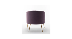 Doe Buck Velvet Jella Accent Chair/Lounge Chair for Living Room, Bedroom, Armchair Sofa Chair with Gold Legs.