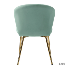 Doe Buck Velvet Chimene Accent Chair/dining chair/café chair for Living Room, dining room ,restaurant Armchair with Gold Legs.