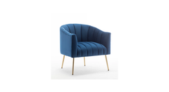 Doe Buck Velvet Jella Accent Chair/Lounge Chair for Living Room, Bedroom, Armchair Sofa Chair with Gold Legs.
