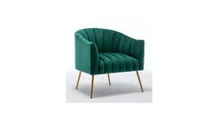 Doe Buck Velvet Jella Accent Chair/Lounge Chair for Living Room, Bedroom, Armchair Sofa Chair with Gold Legs.