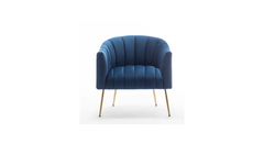 Doe Buck Velvet Jella Accent Chair/Lounge Chair for Living Room, Bedroom, Armchair Sofa Chair with Gold Legs.