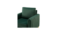 Doe Buck Velvet Rafeal Accent Chair/Lounge Chair for Living Room, Bedroom, Armchair Sofa Chair with Gold Legs.