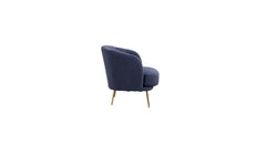 Doe Buck Velvet Cititum Accent Chair/Lounge Chair for Living Room, Bedroom, Armchair Sofa Chair with natural finish golden legs