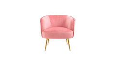 Doe Buck Velvet Leiser Accent Chair/Lounge Chair for Living Room, Bedroom, Armchair Sofa Chair with Gold Legs.