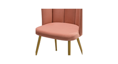 Doe Buck Velvet marsillio Accent Chair/dining chair/café chair/side chair for Living Room, dining room ,resturant Armchair with Gold Legs.