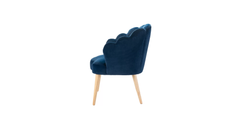 Doe Buck Velvet Rae Accent Chair/Lounge Chair for Living Room, Bedroom, Armchair Sofa Chair with natural finish wooden legs