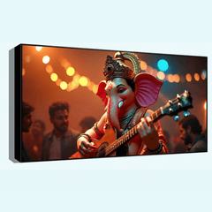 Handcrafted Playing Guitar Ganesh Ji Idol for Home Décor and Gifts