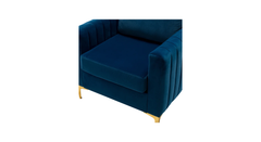 Doe Buck Velvet Rafeal Accent Chair/Lounge Chair for Living Room, Bedroom, Armchair Sofa Chair with Gold Legs.