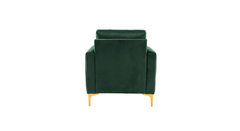 Doe Buck Velvet Rafeal Accent Chair/Lounge Chair for Living Room, Bedroom, Armchair Sofa Chair with Gold Legs.