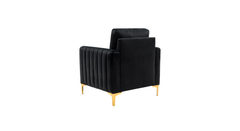 Doe Buck Velvet Rafeal Accent Chair/Lounge Chair for Living Room, Bedroom, Armchair Sofa Chair with Gold Legs.
