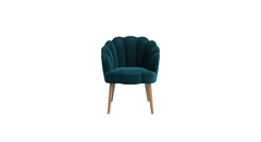 Doe Buck Velvet Rae Accent Chair/Lounge Chair for Living Room, Bedroom, Armchair Sofa Chair with natural finish wooden legs