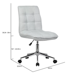 Doe Buck Velvet Jollo task chair /study chair /office chair for study Room, office , swivel Armchair with chrome base