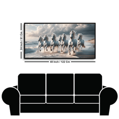 Seven White Horses - Beautiful Art Print