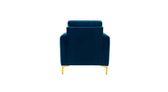 Doe Buck Velvet Rafeal Accent Chair/Lounge Chair for Living Room, Bedroom, Armchair Sofa Chair with Gold Legs.