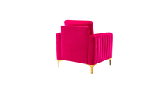 Doe Buck Velvet Rafeal Accent Chair/Lounge Chair for Living Room, Bedroom, Armchair Sofa Chair with Gold Legs.