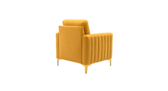 Doe Buck Velvet Rafeal Accent Chair/Lounge Chair for Living Room, Bedroom, Armchair Sofa Chair with Gold Legs.