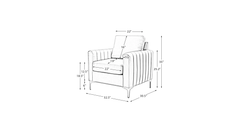 Doe Buck Velvet Rafeal Accent Chair/Lounge Chair for Living Room, Bedroom, Armchair Sofa Chair with Gold Legs.