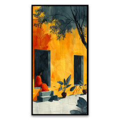 Creative Decor Village Elders Passing Down Gurus Wallpaper | A Timeless Tribute to Tradition