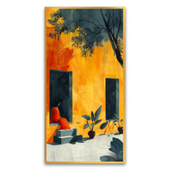 Creative Decor Village Elders Passing Down Gurus Wallpaper | A Timeless Tribute to Tradition