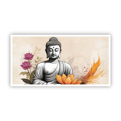 Serenity of Lord Buddha Wall Paintings by Creative Decor