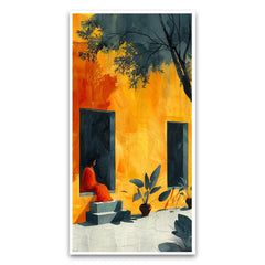 Creative Decor Village Elders Passing Down Gurus Wallpaper | A Timeless Tribute to Tradition