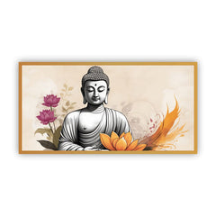 Serenity of Lord Buddha Wall Paintings by Creative Decor
