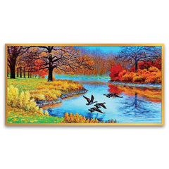 Nature Scenery Floating Framed Canvas Wall Painting