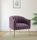 CreativeDecore Velvet Jella  Accent Chair/Lounge Chair for  Living Room, Bedroom, Armchair Sofa Chair with Gold Legs.