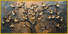 Tree With Golden Leaf: Wall Paintings by Creative Decor