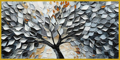 Tree With Silver Leaf: Wall Paintings by Creative Decor