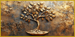 Old Vintage Gold Tree for Wealth: Wall Paintings by Creative Decor