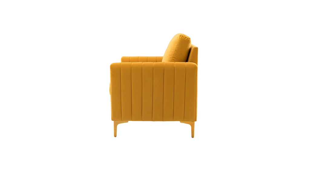 CreativeDecore Velvet Rafeal  Accent Chair/Lounge Chair for  Living Room, Bedroom, Armchair Sofa Chair with Gold Legs.